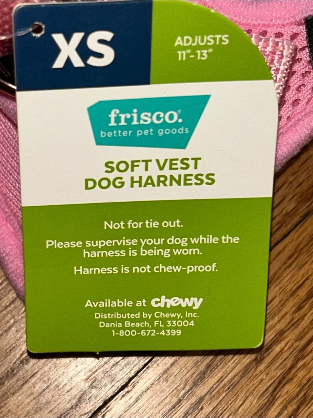 Frisco Pink Mesh Dog Harness - Soft Reflective Design NWT